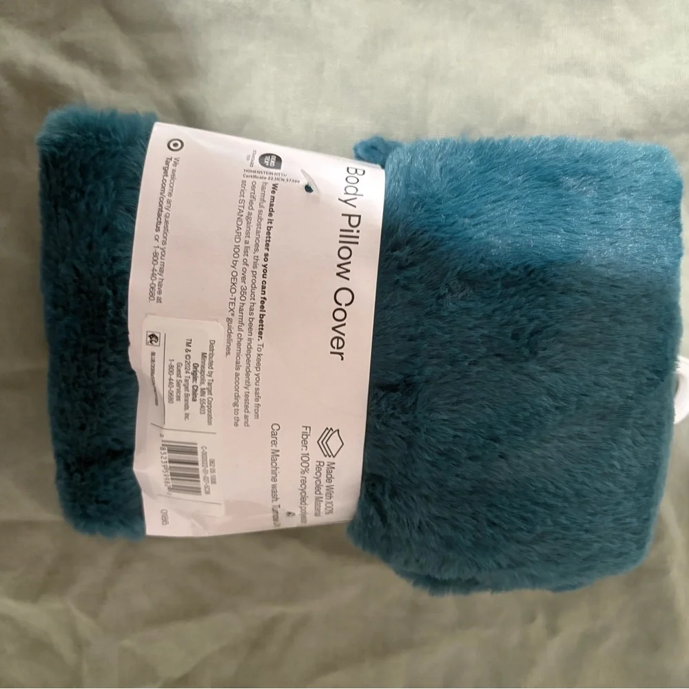 Target Teal Plush Pillow Cover